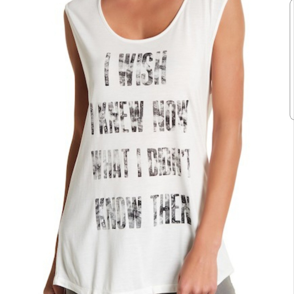 Haute Hippie I wish I knew boyfriend tee size M/S